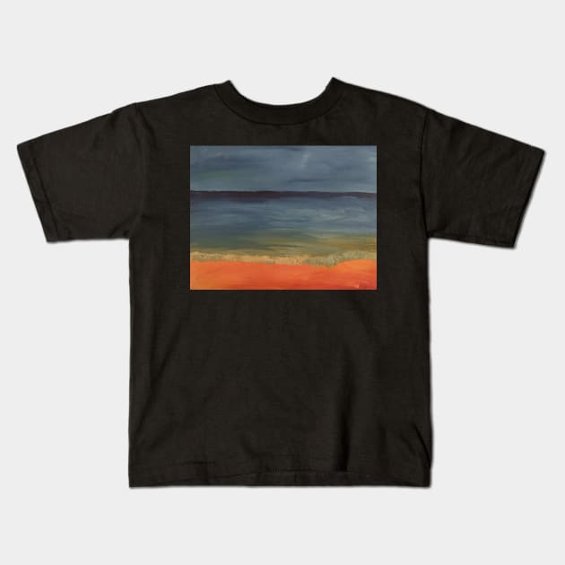 Beach and Ocean Landscape Kids T-Shirt by NightserFineArts